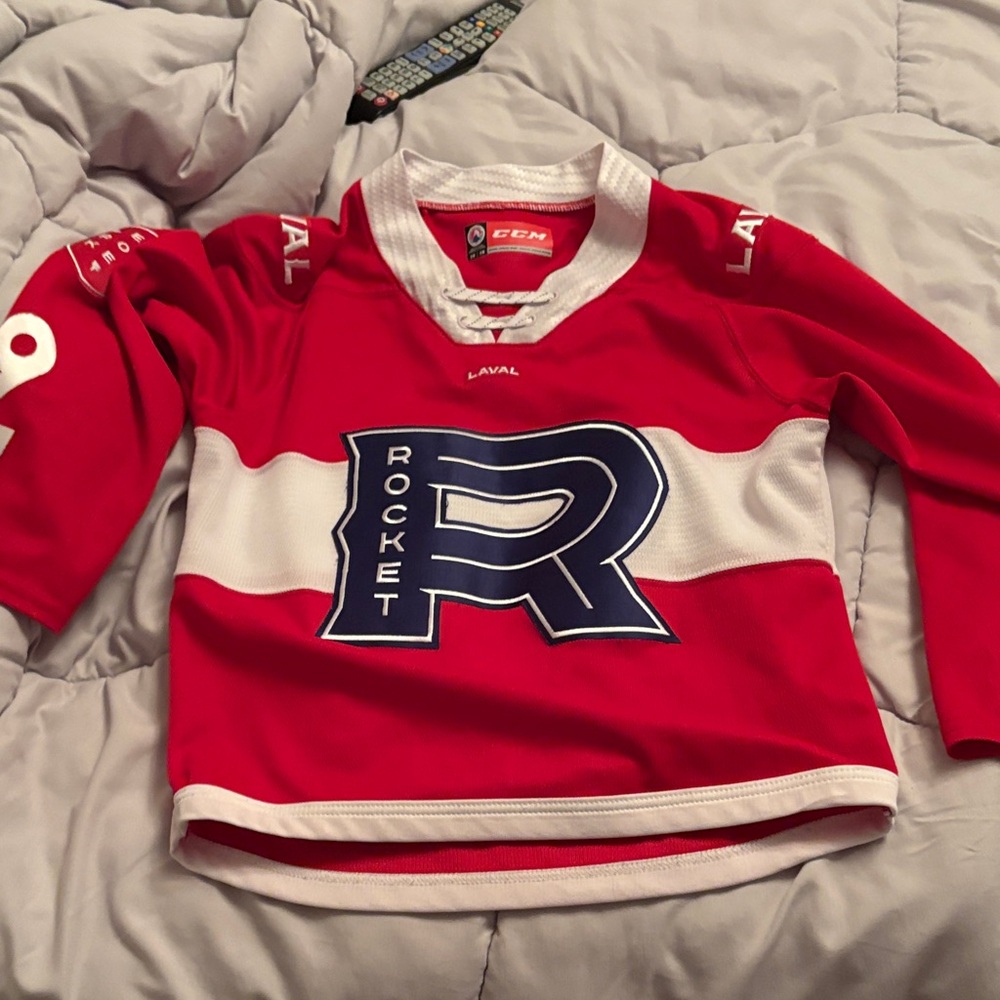 CCM Kids Red and White Rocket Jersey